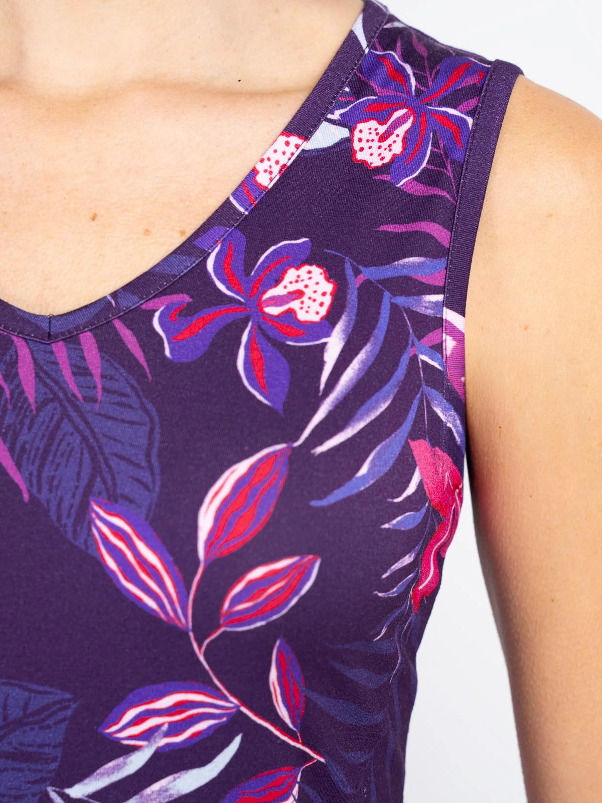 Tropical Printed Sleeveless Top - Image 9