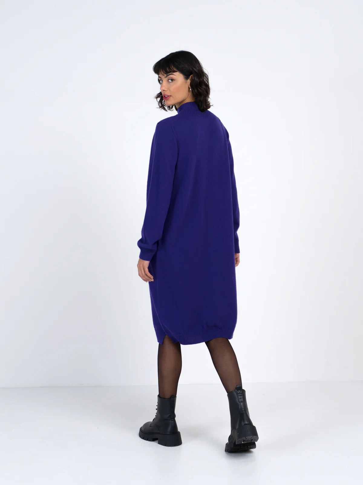 Turtle Neck Knitted Dress - Image 13