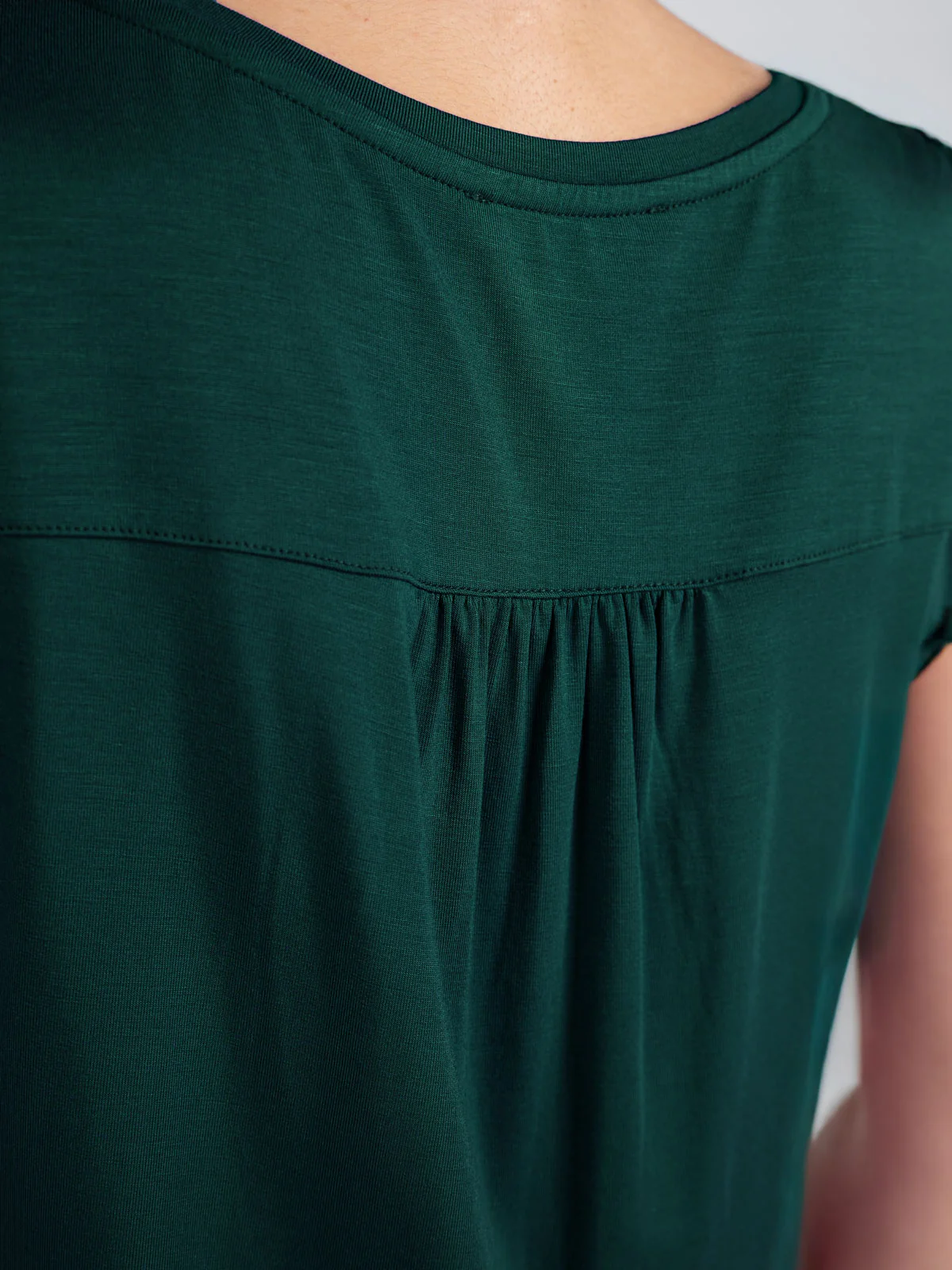V Neck Short Sleeve Modal Top - Image 11