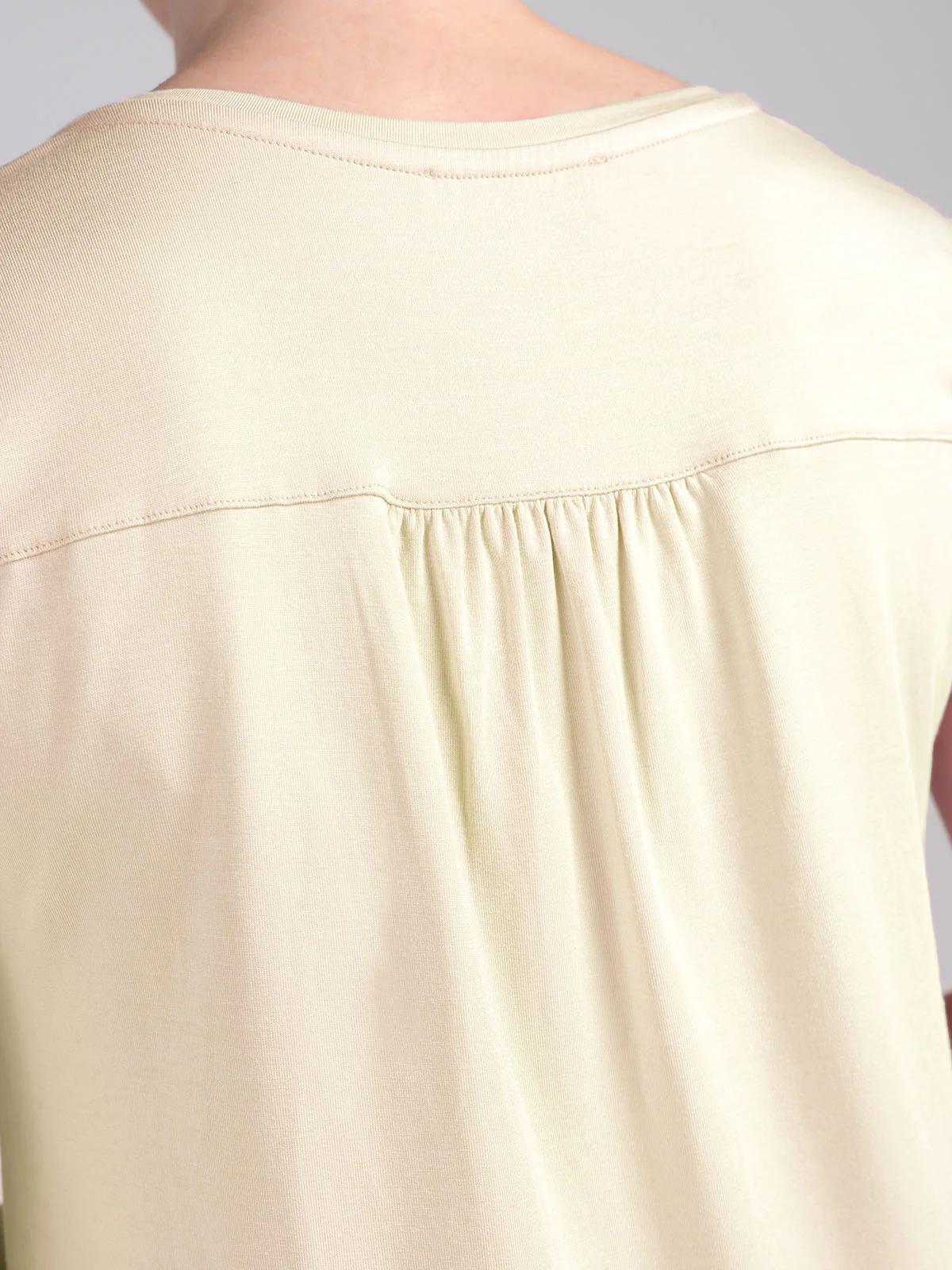 V Neck Short Sleeve Modal Top - Image 8