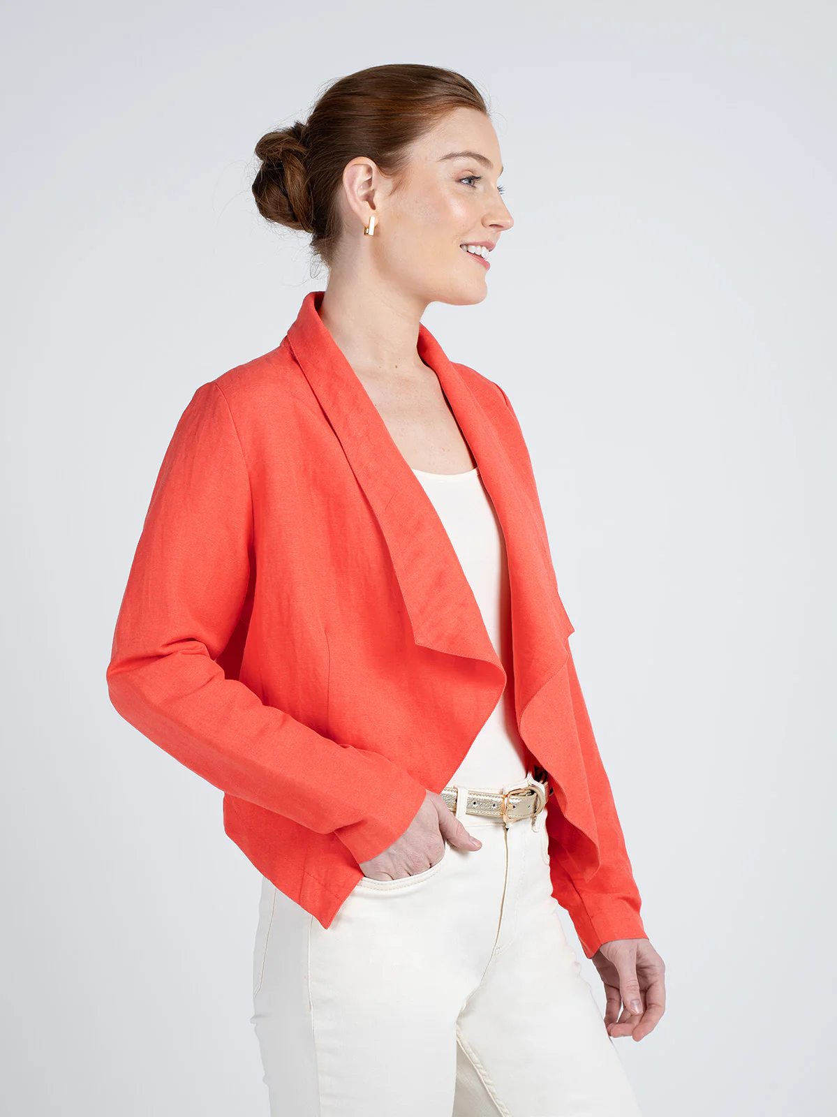 Waterfall Linen Jacket - Image 12