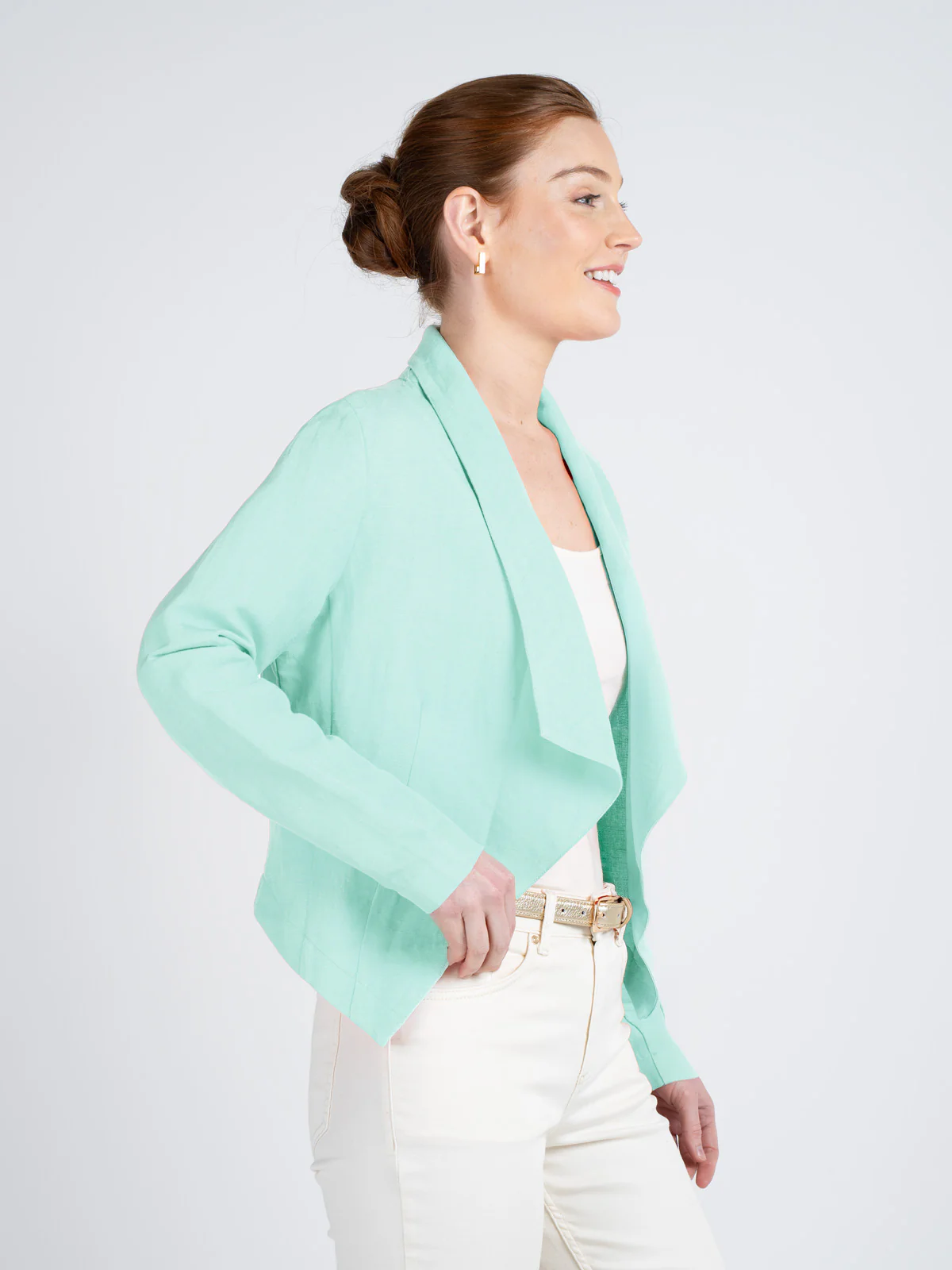 Waterfall Linen Jacket - Image 34